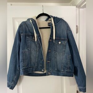 Gap Jean jacket with hood
